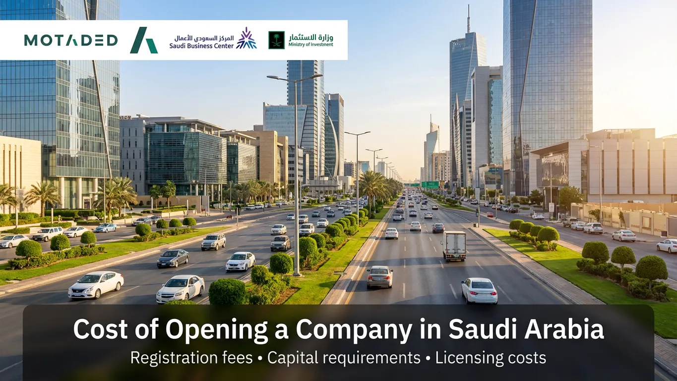 Cost of Opening a Company in Saudi Arabia: Full 2026 Guide - Motaded