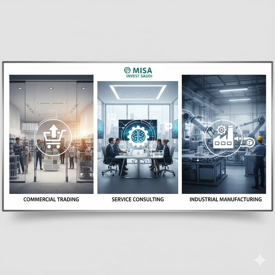 the types of business licenses in Saudi Arabia